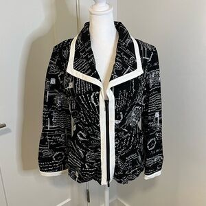 Joseph Ribkoff Black & White Blazer - Size 12